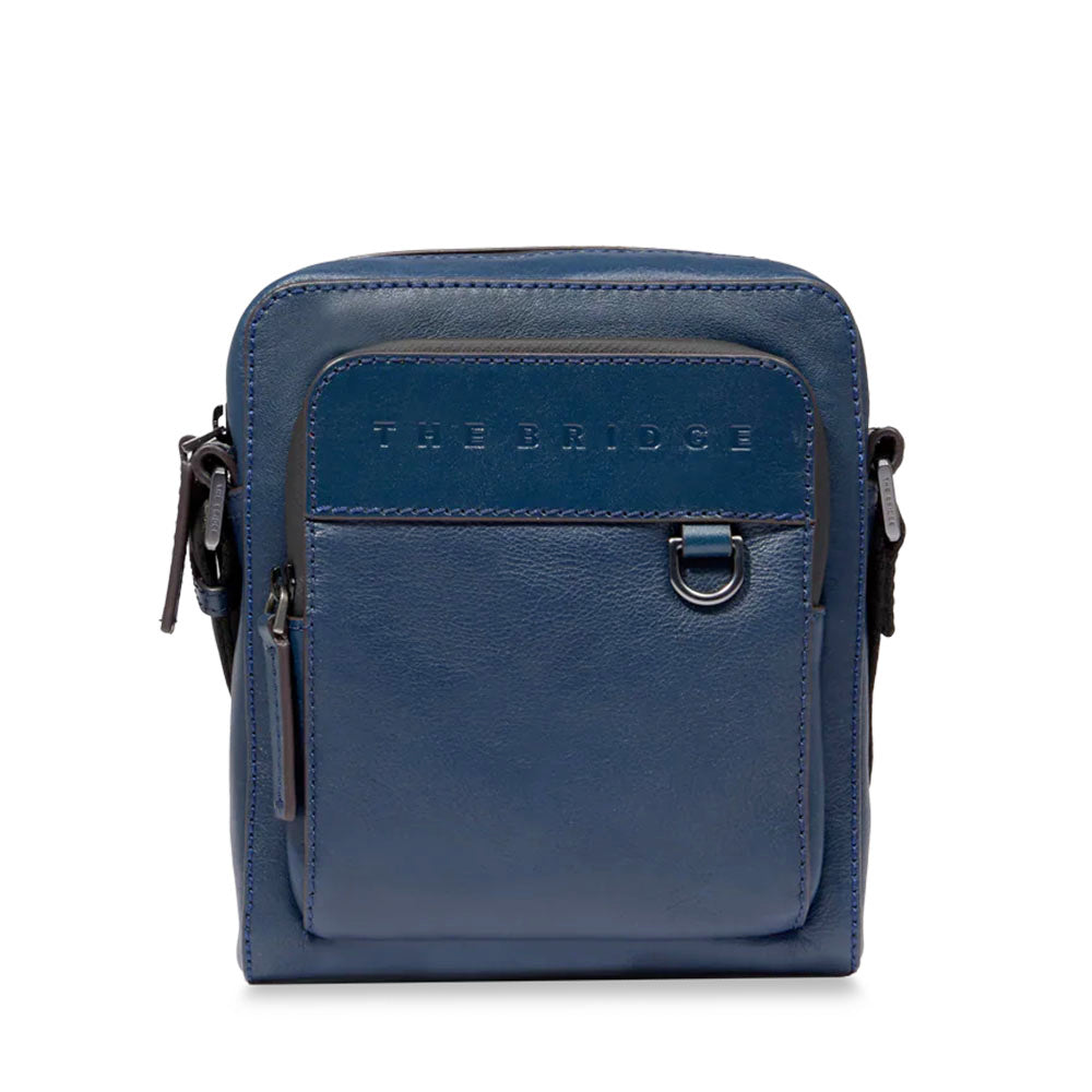 Borsello Uomo THE BRIDGE linea Damiano in Pelle Blu