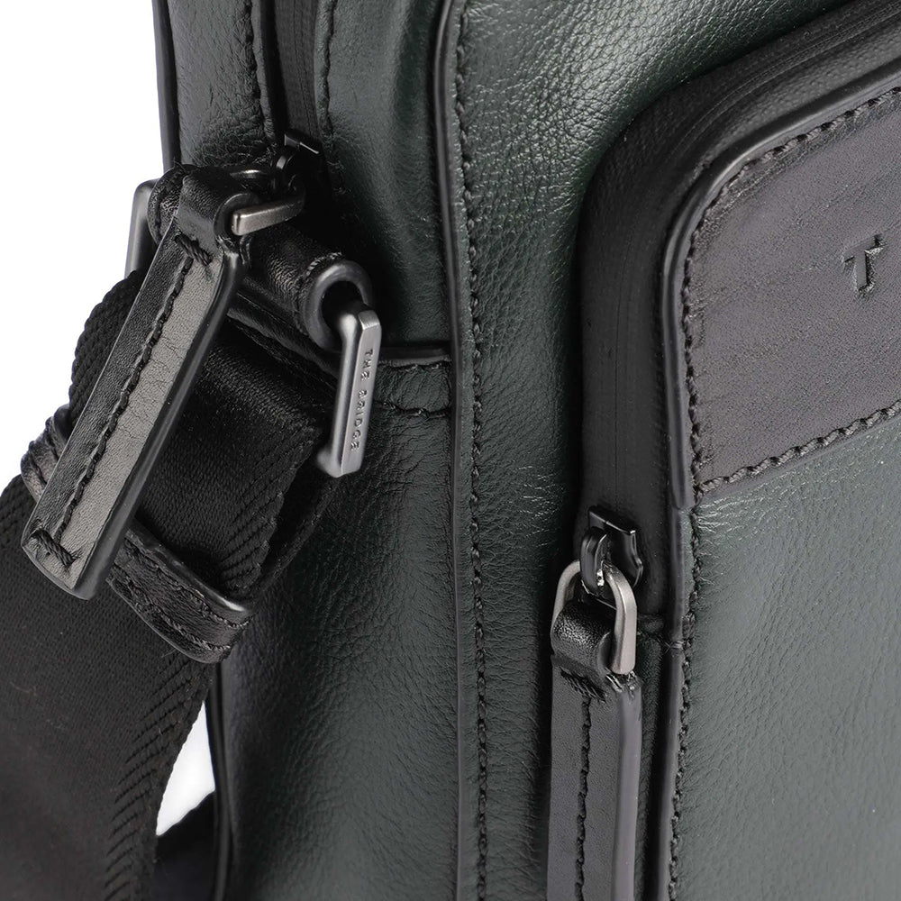 THE BRIDGE Große Herrentasche der Damiano-Linie aus grünem Leder