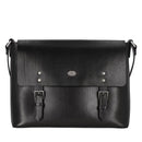 THE BRIDGE Herren Messenger Bag aus der Lorenzo Linie in schwarzem Leder