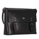 THE BRIDGE Herren Messenger Bag aus der Lorenzo Linie in schwarzem Leder