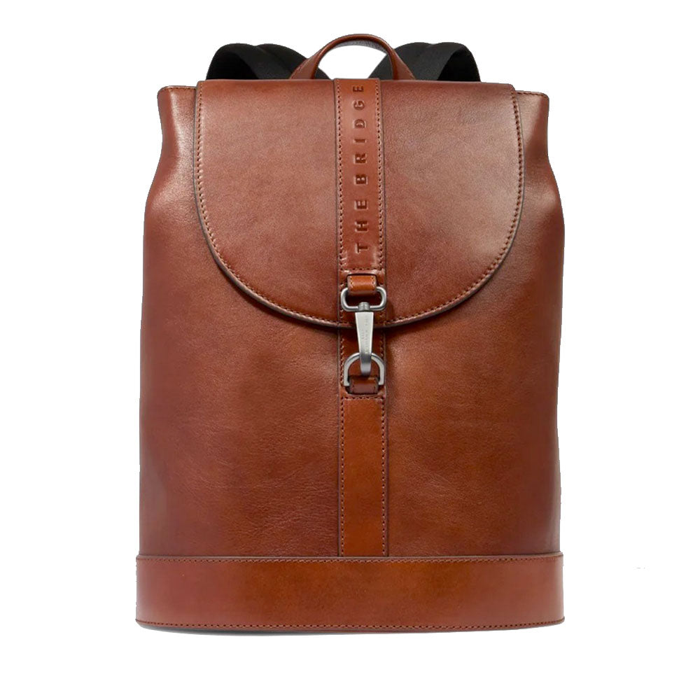 Zaino Uomo con Pattina THE BRIDGE linea Giacomo in Pelle Marrone