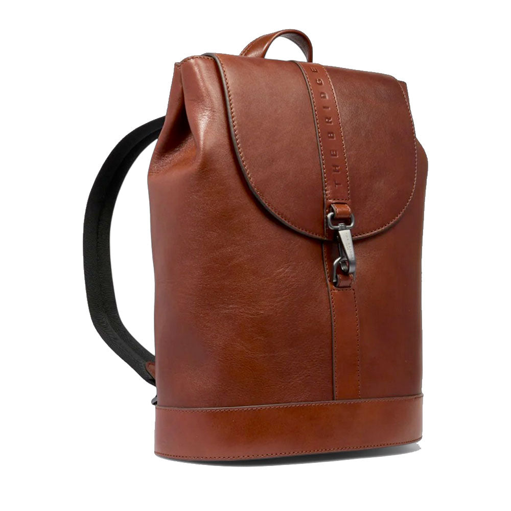Zaino Uomo con Pattina THE BRIDGE linea Giacomo in Pelle Marrone