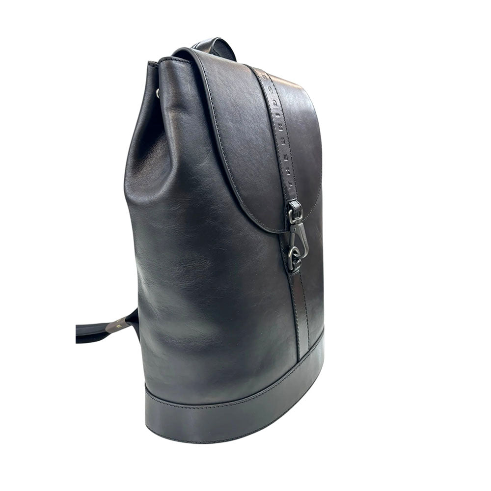Zaino Uomo con Pattina THE BRIDGE linea Giacomo in Pelle Nera