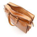 Cartella Uomo Due Manici THE BRIDGE linea Leone in Pelle color Cognac