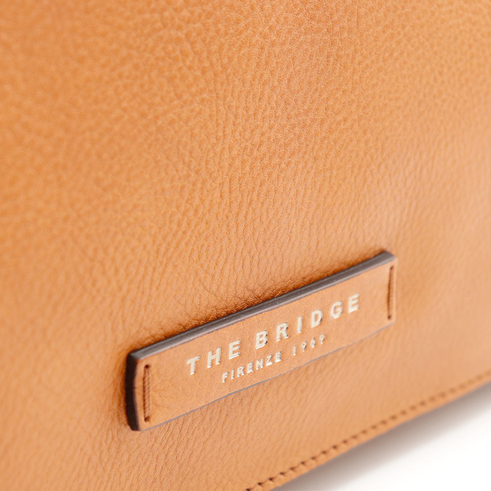 Cartella Uomo Due Manici THE BRIDGE linea Leone in Pelle color Cognac