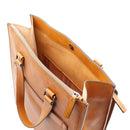 Cartella Uomo Verticale THE BRIDGE linea Leone in Pelle color Cognac