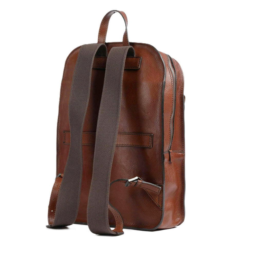Zaino Uomo Medio THE BRIDGE linea Ettore in Pelle Marrone