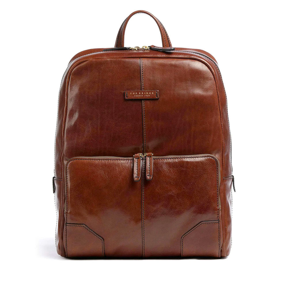 Zaino Uomo THE BRIDGE linea Vespucci in Pelle Marrone