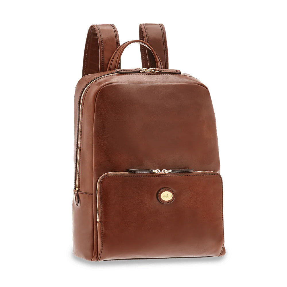 Zaino Porta Pc 13" THE BRIDGE in Pelle Marrone linea Story Uomo