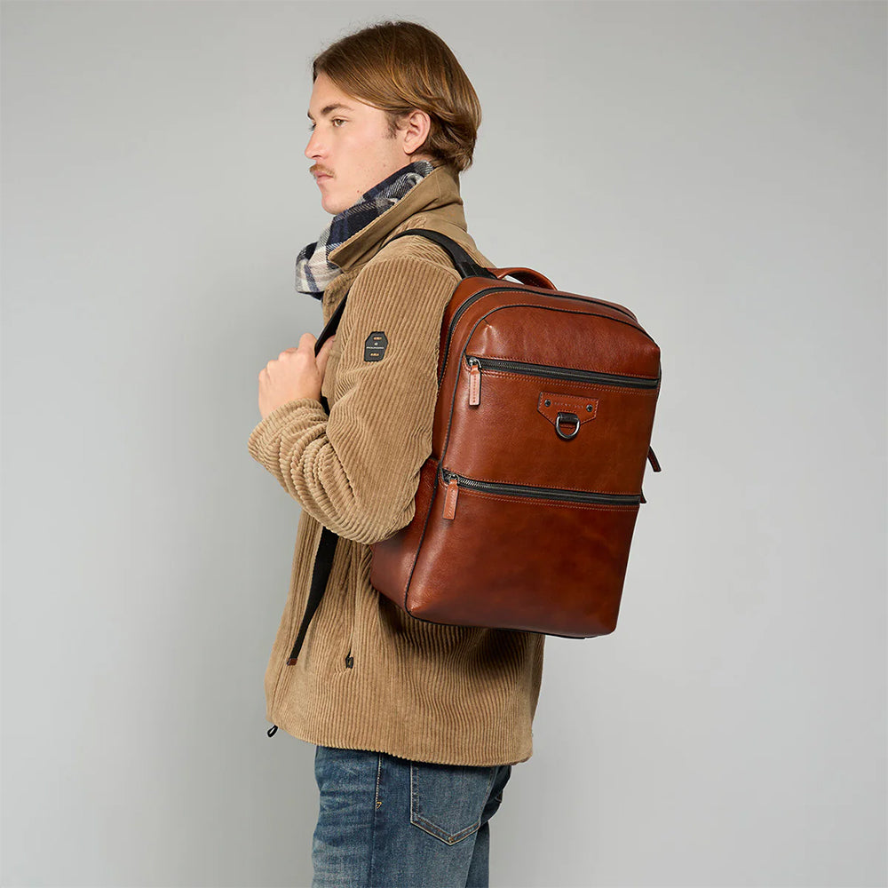 Zaino Uomo THE BRIDGE linea Iacopo in Pelle Marrone