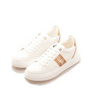 Damen-Sneaker 1A Classe Alviero Martini Geo Atlantis-Linie aus weißem gummiertem Stoff 0889