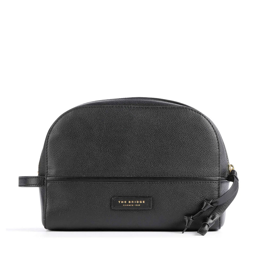 Beauty Case THE BRIDGE linea Domitilla in Pelle Nera