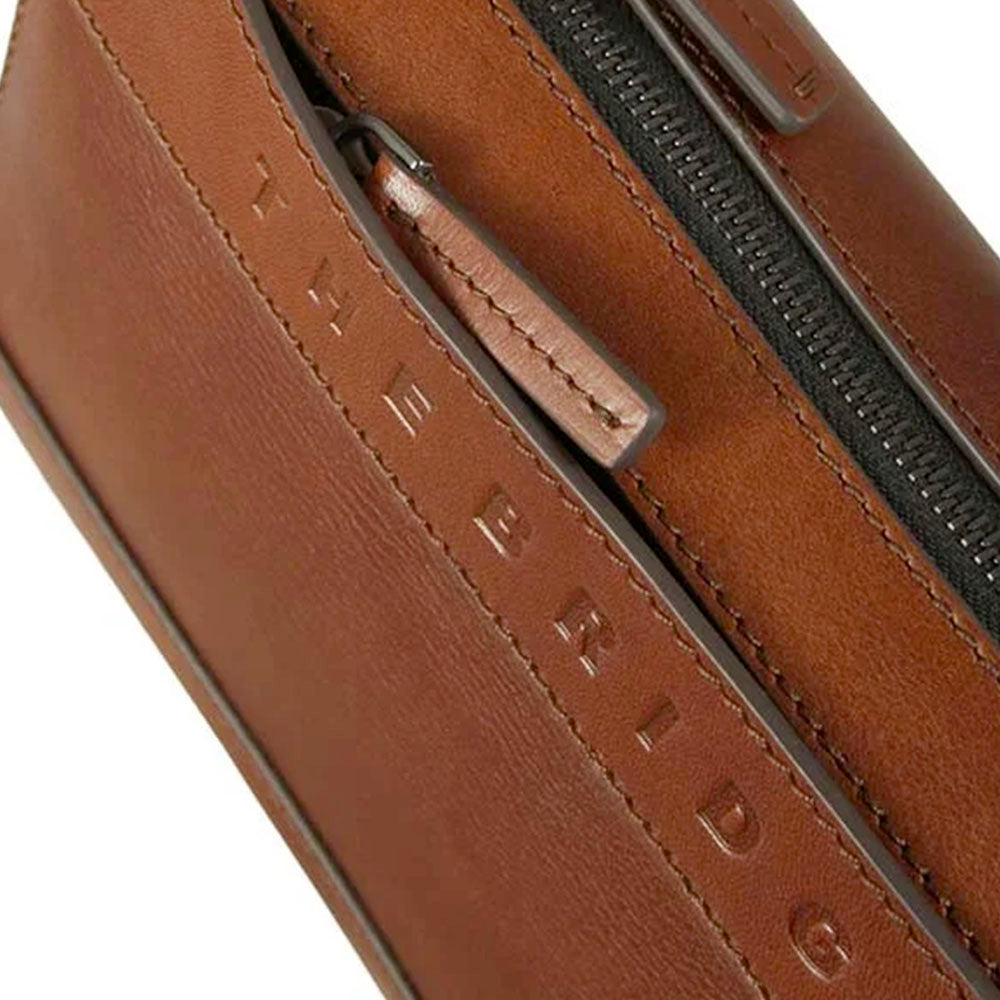 Necessaire Uomo THE BRIDGE linea Giacomo in Pelle Marrone