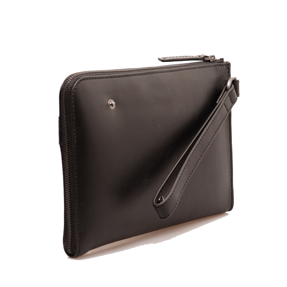 Pochette Uomo Media THE BRIDGE linea Giacomo in Pelle Nera