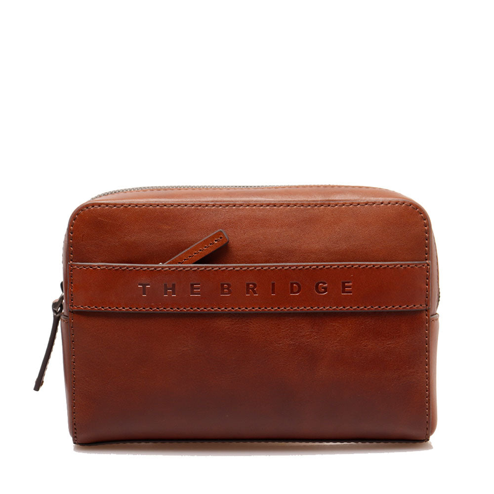 Pochette Uomo THE BRIDGE linea Giacomo in Pelle Marrone