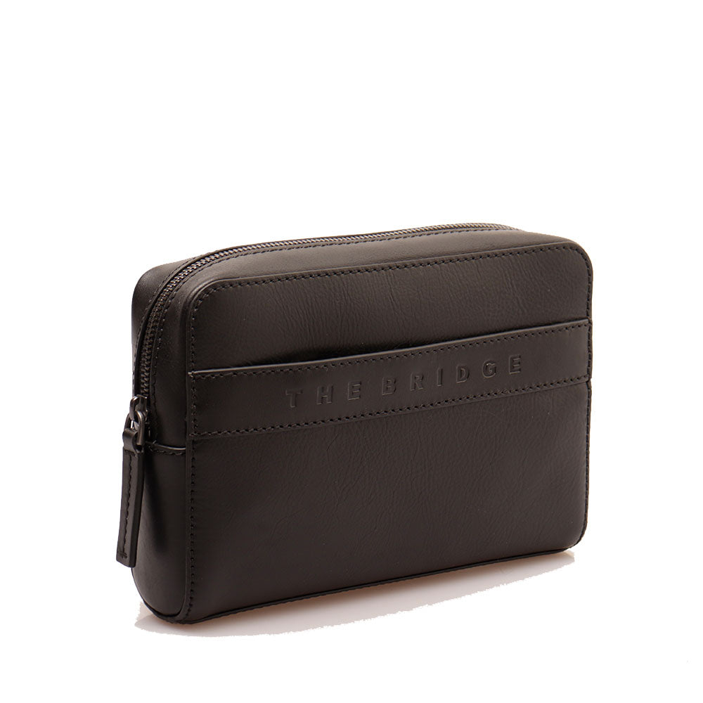 Pochette Uomo THE BRIDGE linea Giacomo in Pelle Nera