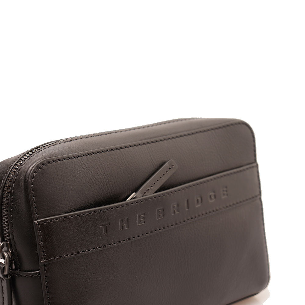 Pochette Uomo THE BRIDGE linea Giacomo in Pelle Nera