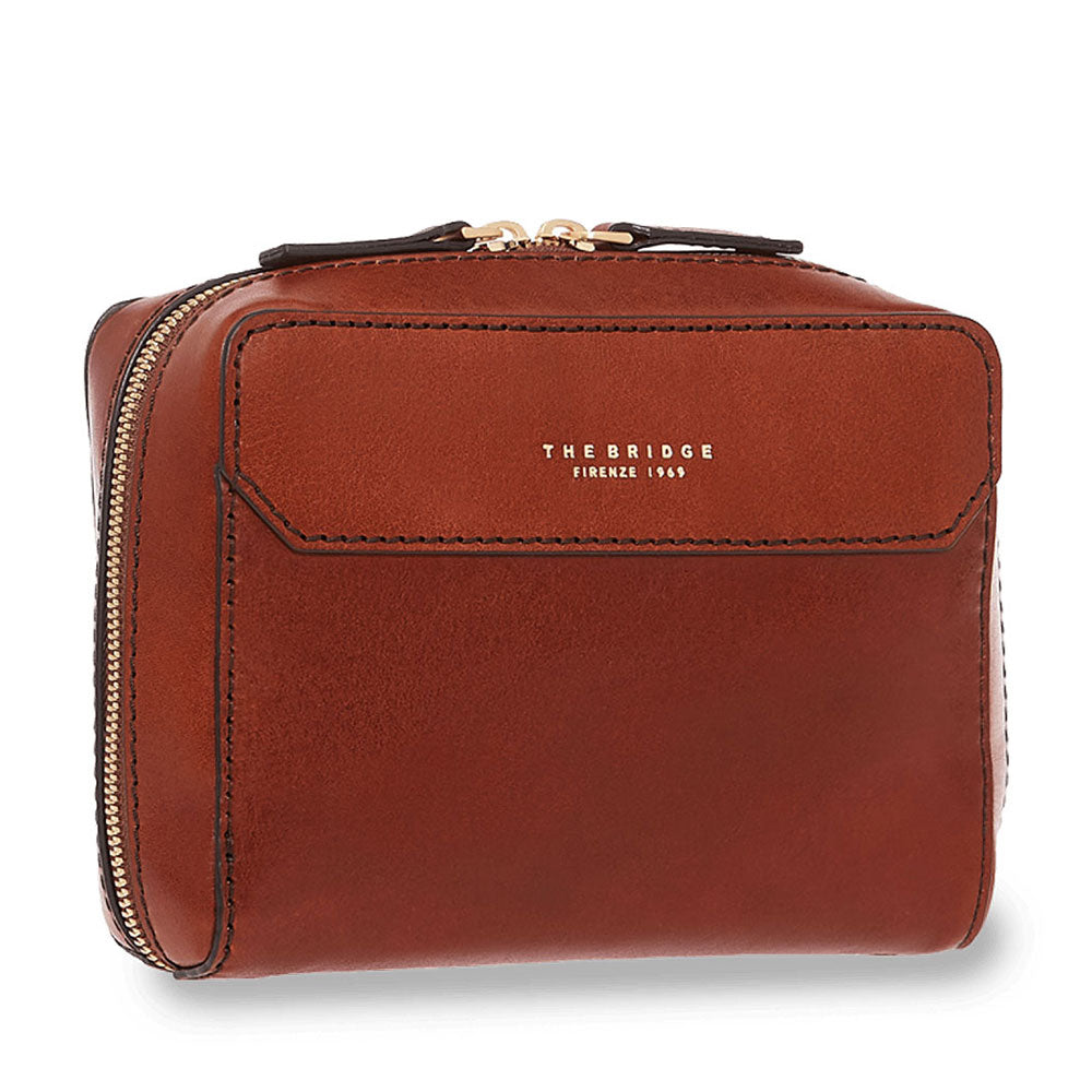Pochette Uomo THE BRIDGE linea Dante in Pelle Marrone 09340201