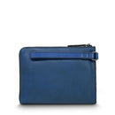 THE BRIDGE Herren-Clutch-Tasche der Damiano-Linie aus blauem Leder