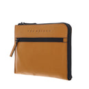 THE BRIDGE Herren-Clutch-Tasche der Damiano-Linie aus Curry-Gelb-Leder