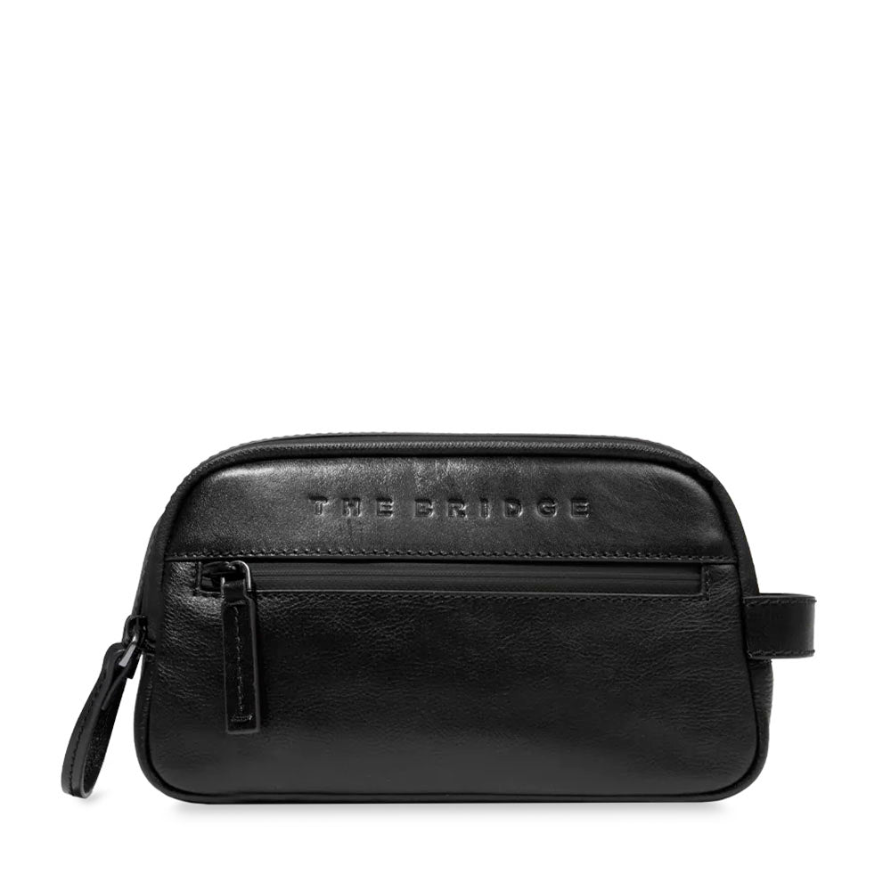Beauty Case Uomo THE BRIDGE linea Damiano in Pelle Nera