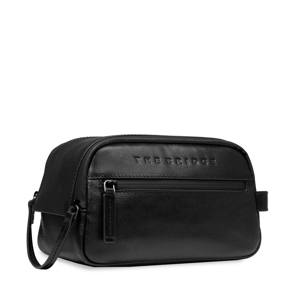 Beauty Case Uomo THE BRIDGE linea Damiano in Pelle Nera