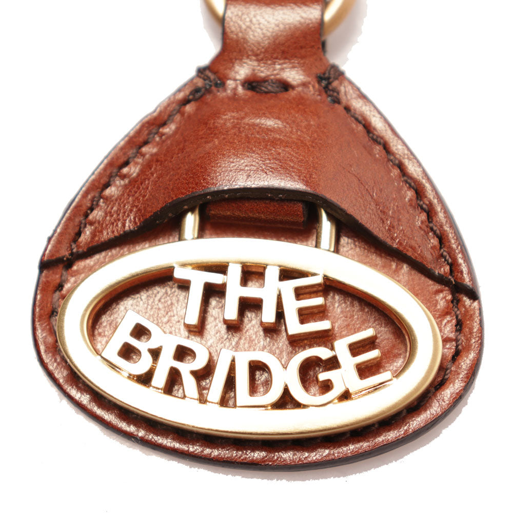 Portachiavi con Logo THE BRIDGE linea Duccio in Pelle Marrone