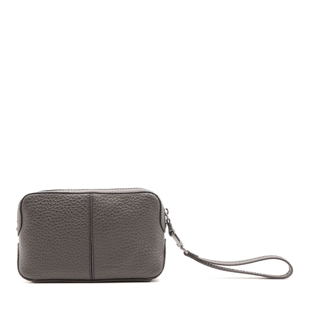 Pouch Uomo THE BRIDGE linea Manfredi in Pelle Nera
