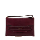 THE BRIDGE Mittelgroße Damen-Clutch mit Armband, Lucrezia-Linie, aus lila Leder