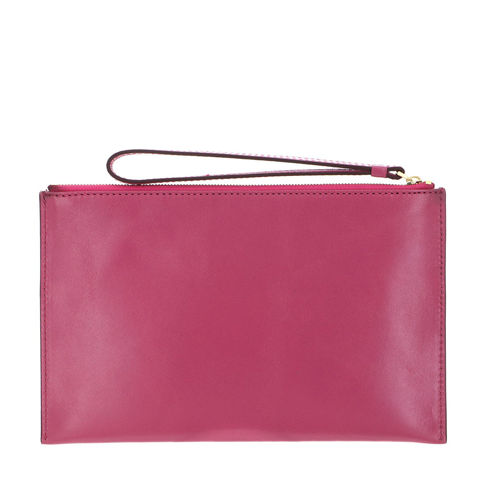 Pochette Donna Grande con Polsiera THE BRIDGE linea Lucrezia in Pelle Rosa Lipstick