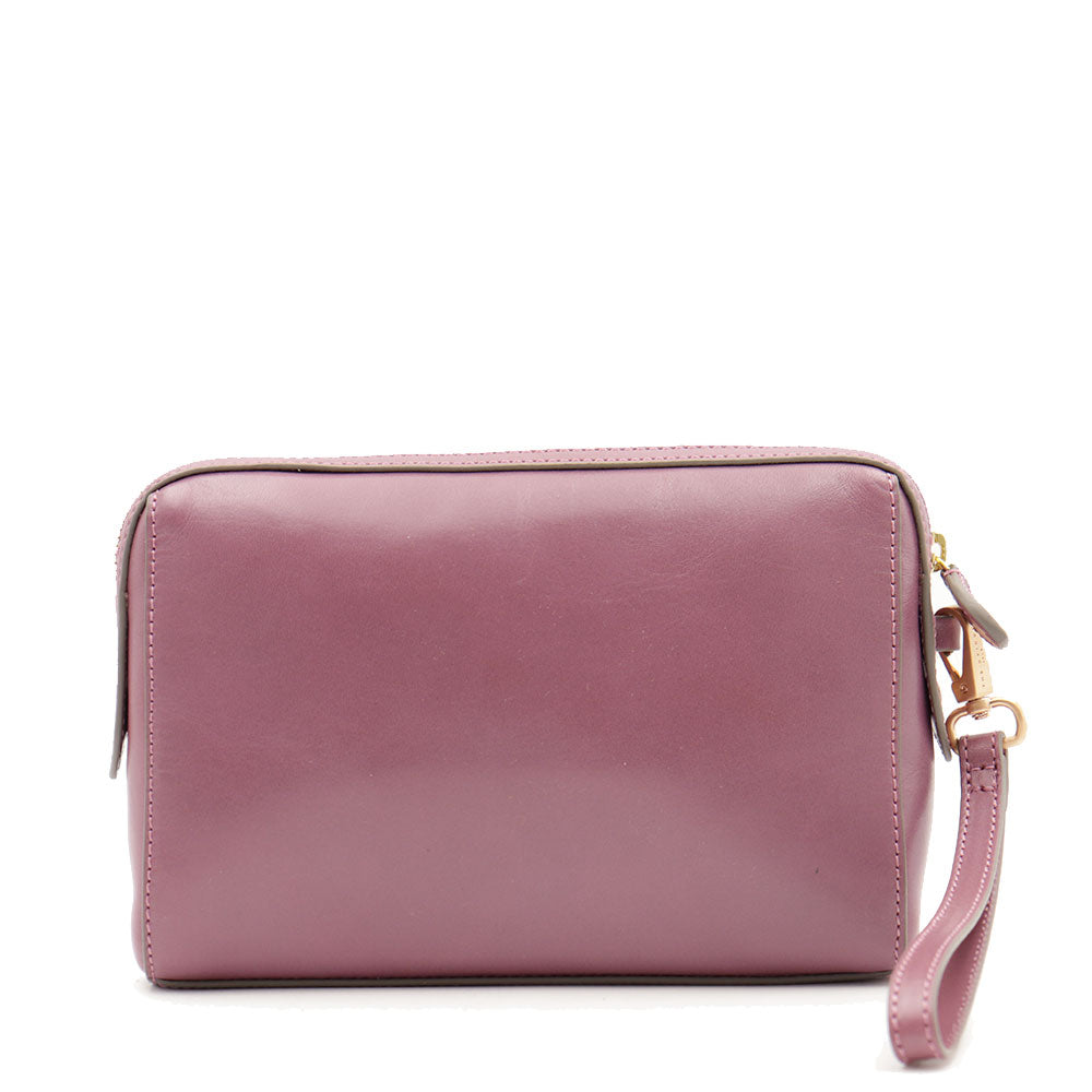 Pochette Donna THE BRIDGE linea Frida in Pelle color Orchidea