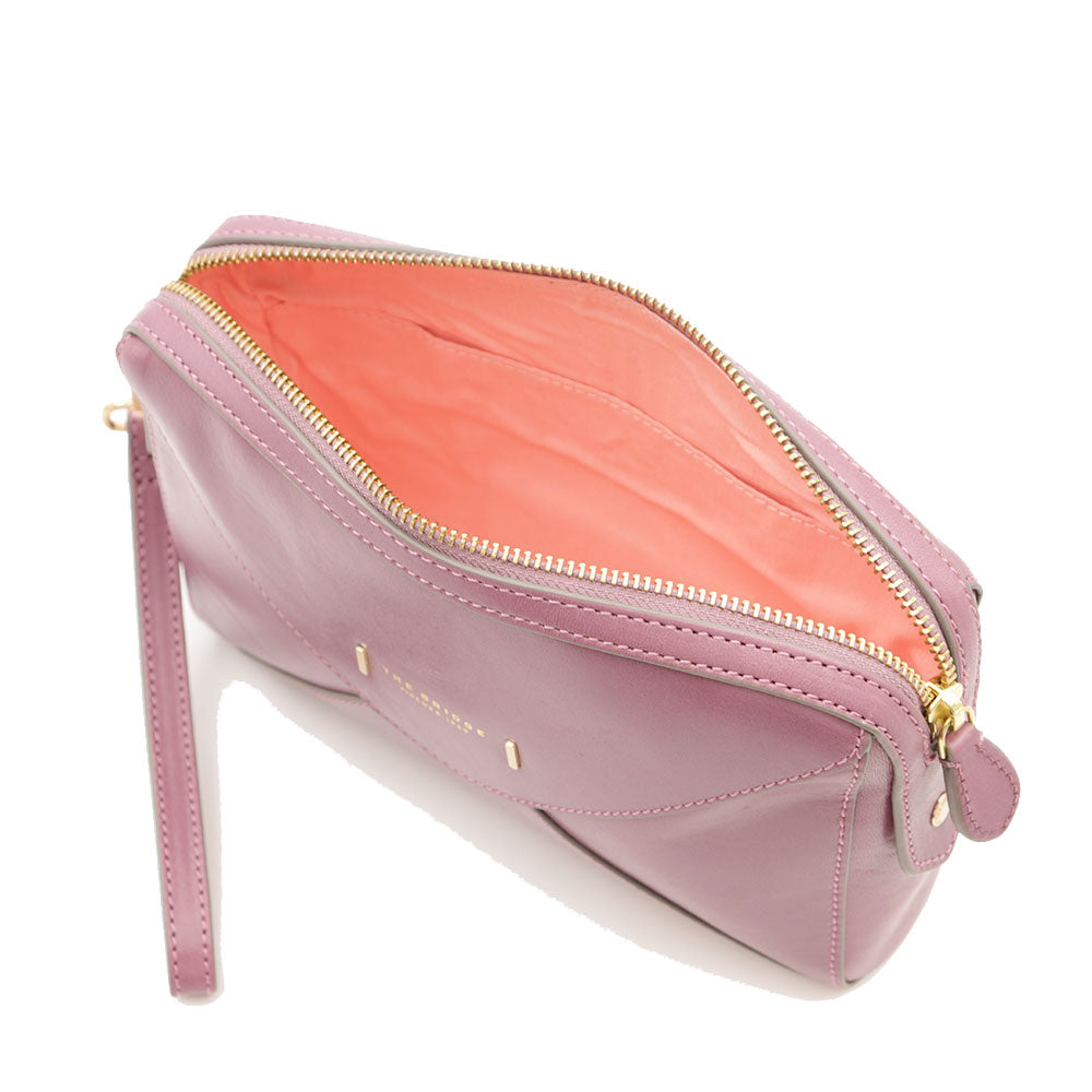 Pochette Donna THE BRIDGE linea Frida in Pelle color Orchidea