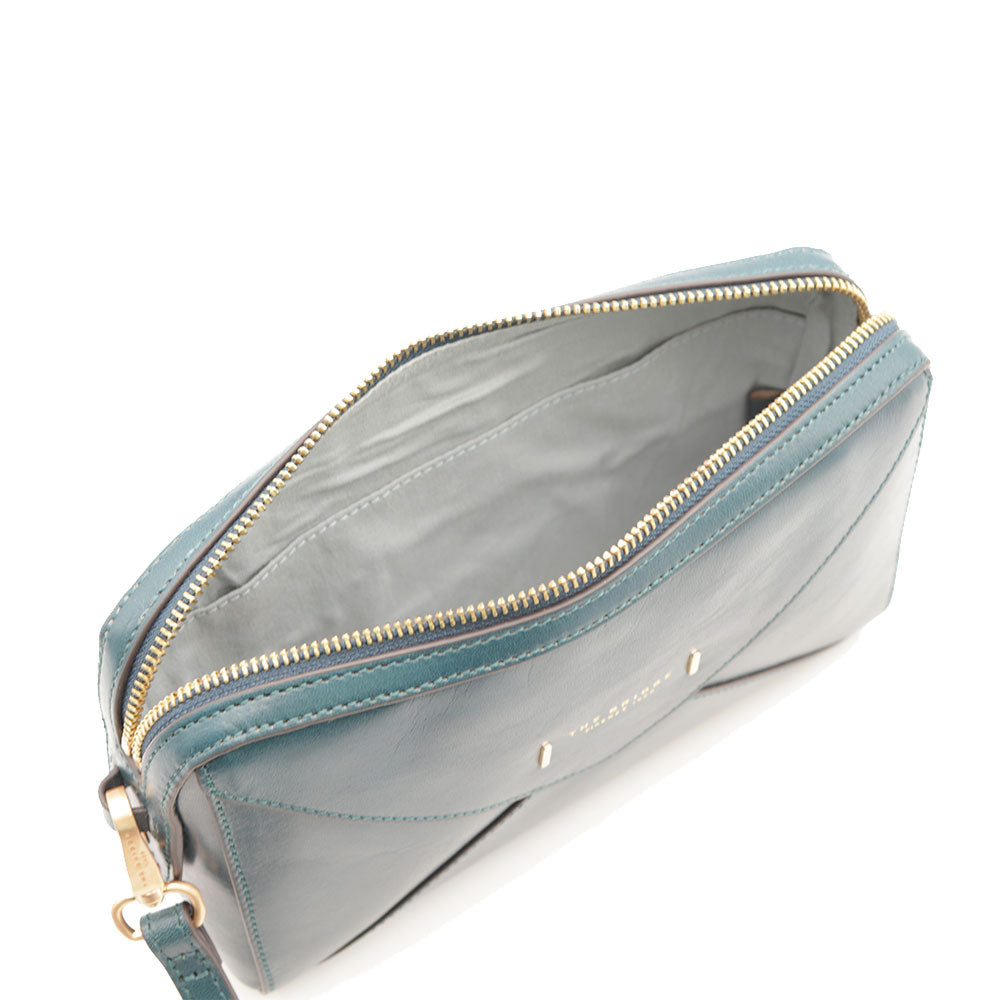 Pochette Donna THE BRIDGE linea Frida in Pelle color Pavone