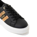 Sneakers Donna 1A Classe Alviero Martini in Eco Nappa NerA con Logo e Bande Geo Classic 1005