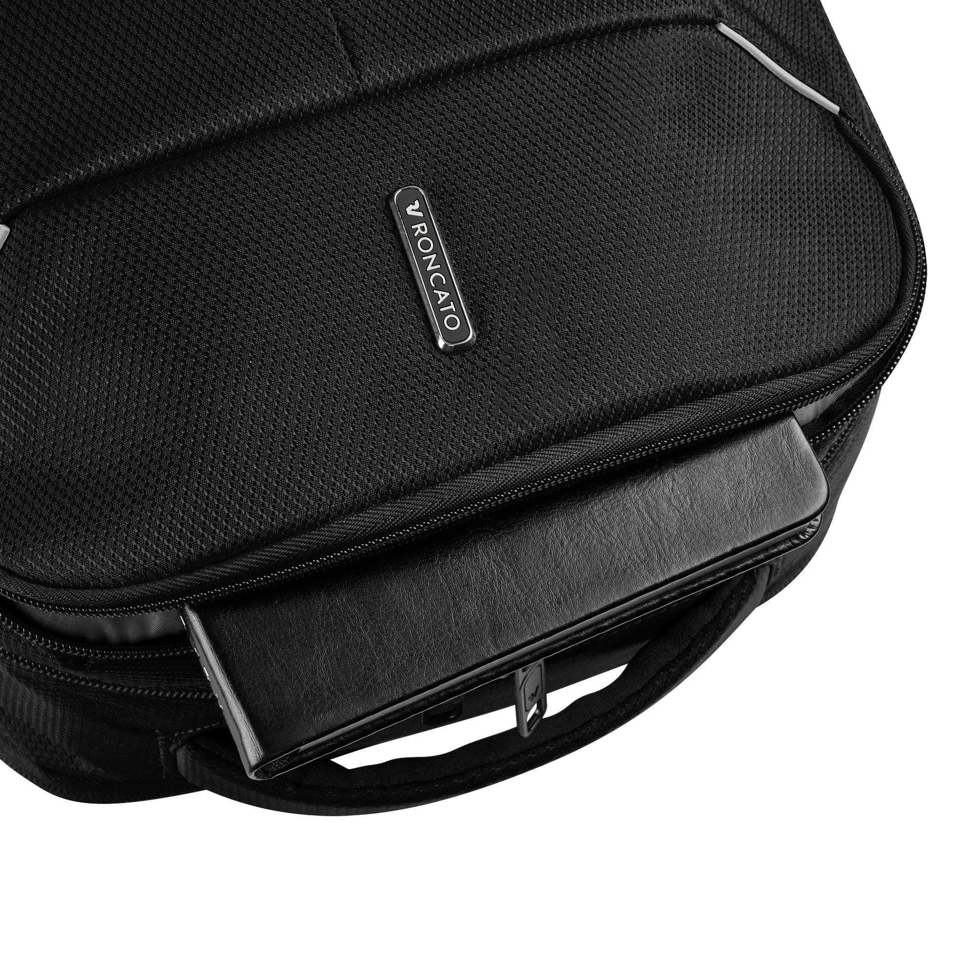 Ryanair Reiserucksack RONCATO Ironik 2.0 Schwarz 40x25x15-20 cm