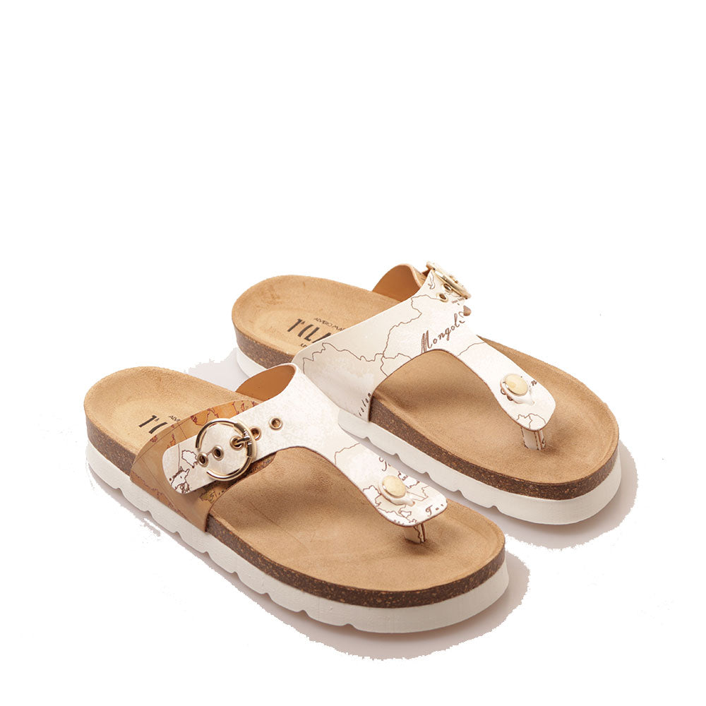Ciabatte Infradito 1A Classe Alviero Martini stampa Geo Classic e Geo White 1189
