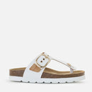 1A Classe Alviero Martini Geo Mirage Linie
Flip-Flops aus weißem gummiertem Stoff 1201