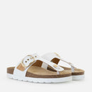 1A Classe Alviero Martini Geo Mirage Linie
Flip-Flops aus weißem gummiertem Stoff 1201