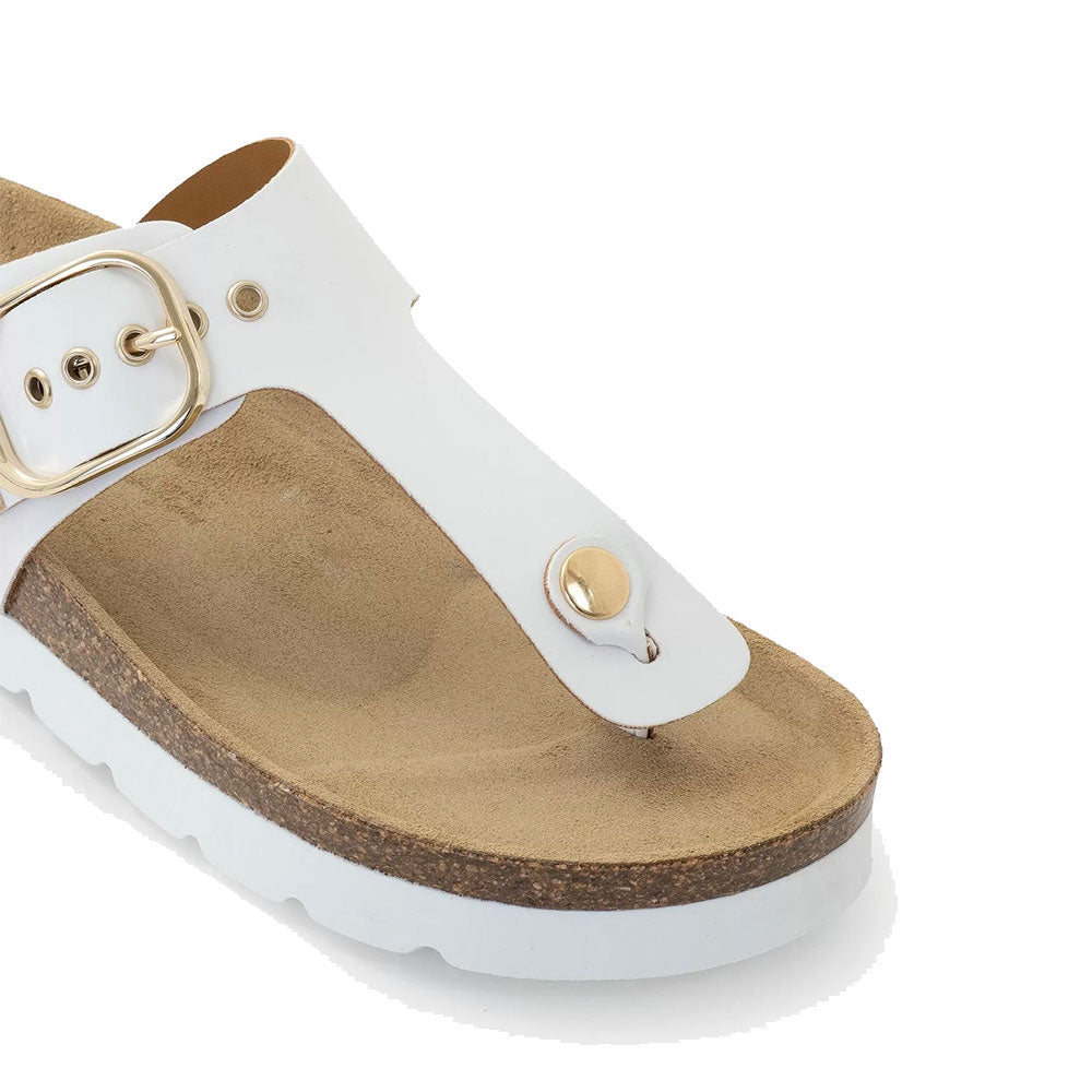 1A Classe Alviero Martini Geo Mirage Linie
Flip-Flops aus weißem gummiertem Stoff 1201