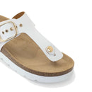 1A Classe Alviero Martini Geo Mirage Linie
Flip-Flops aus weißem gummiertem Stoff 1201