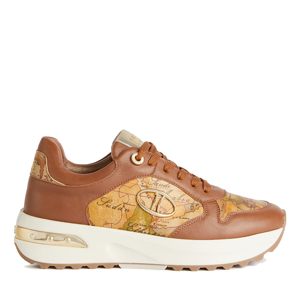 Sneakers Running 1A Classe Alviero Martini linea Geo Road Tibet in Eco Nappa Marrone 1205