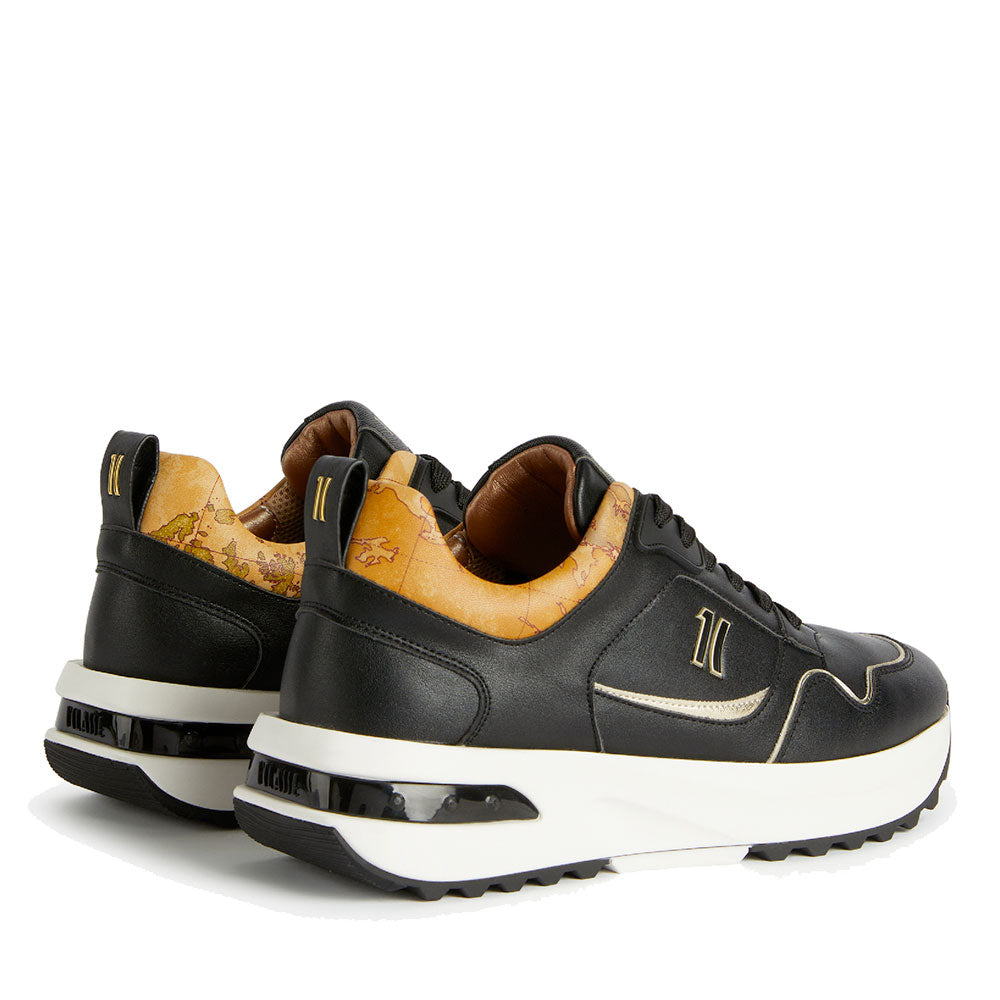 Sneakers Running 1A Classe Alviero Martini linea Geo Road Imperia By Night in Eco Nappa Nera 1206