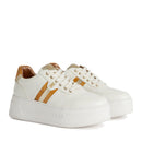 Sneakers Platform 1A Classe Alviero Martini linea Geo Elevate in Eco Nappa Bianca 1208