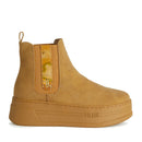 Stivaletti Donna con Zeppa 1A Classe Alviero Martini linea Geo Elevate in Nabuk Beige 1211