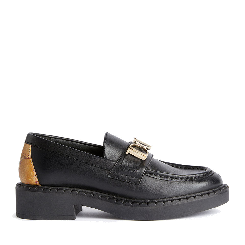 Mocassini Donna 1A Classe Alviero Martini in Pelle Nera 1222