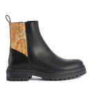 Stivaletti Beatles Donna 1A Classe Alviero Martini in Eco Nappa Nera con Inserto Geo Classic 1246