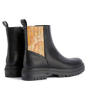 Stivaletti Beatles Donna 1A Classe Alviero Martini in Eco Nappa Nera con Inserto Geo Classic 1246