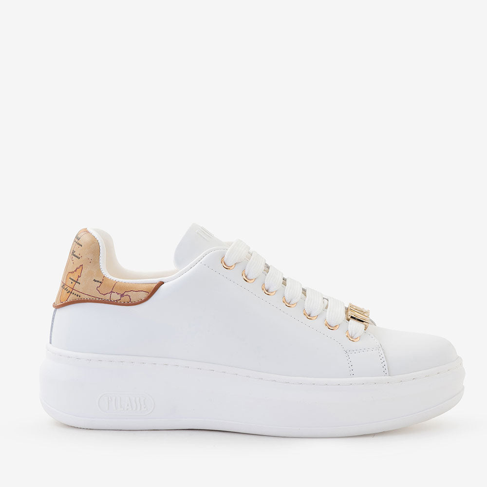Sneakers Platform 1A Classe Alviero Martini in Pelle Bianca 1296
