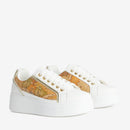 Sneakers Platform 1A Classe Alviero Martini in Eco Nappa Bianca con Inserto Geo Classic 1298