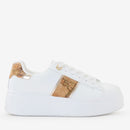 Sneakers Platform 1A Classe Alviero Martini in Eco Nappa Bianca con Banda Geo Classic 1300
